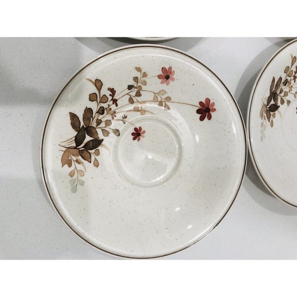 NORITAKE VERSATONE OUTLOOK CHINA B305W10 4 TEA CUPS & SAUCERS - Picture 11 of 16